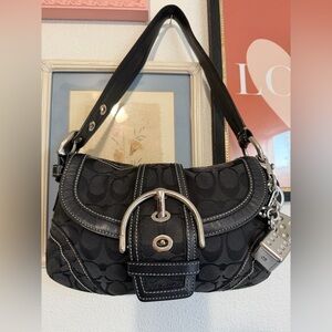 Coach Y2K Mini Soho Shoulder Bag in Black Monogram 10296